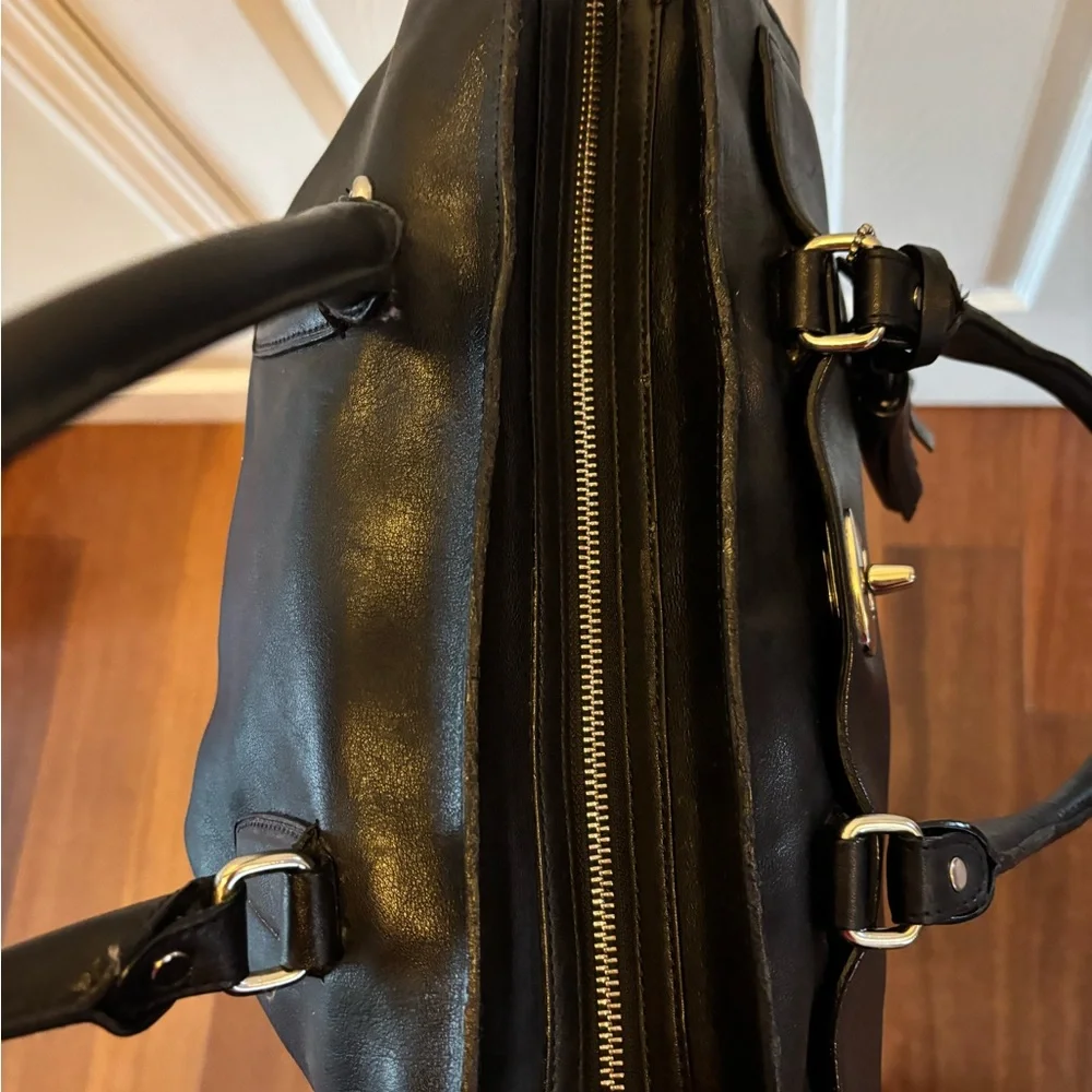 Coach Legacy C1376-25359 Black Leather Chelsea Turn Lock Carryall Satchel EUC - Picture 4 of 13